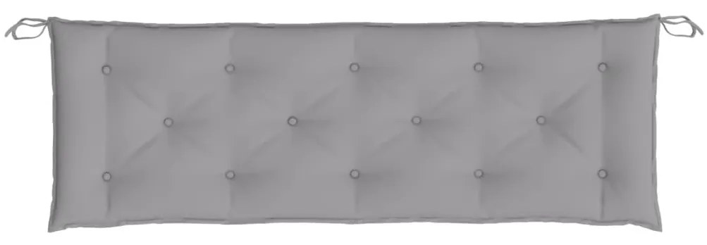 2 db szürke oxford szövet kerti padpárna 150 x 50 x 7 cm