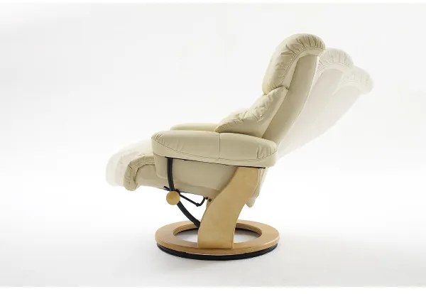 Állítható fotel HABI krémszínű/natúr tölgy