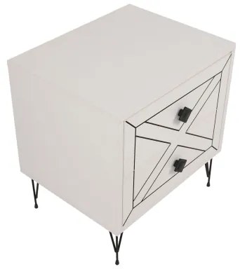 Éjjeliszekrény LUNA 50x55 cm fehér