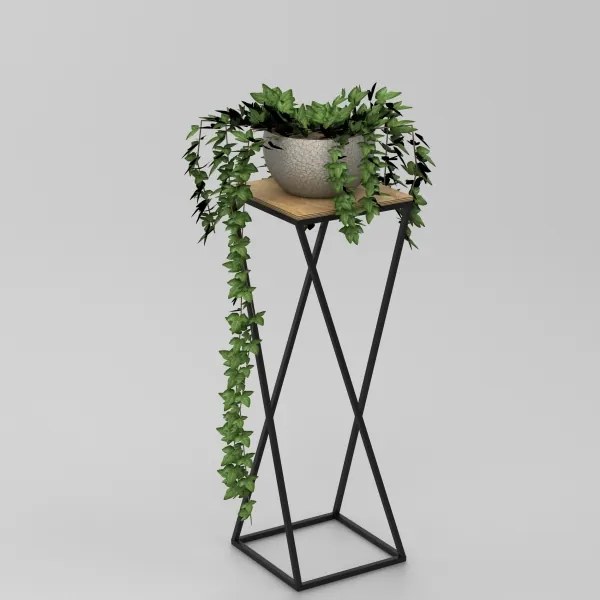 Virágállvány 70x24 cm fekete