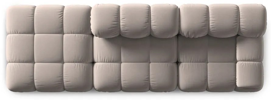 Világosbarna bársony moduláris kanapé 282 cm Bellis – Micadoni