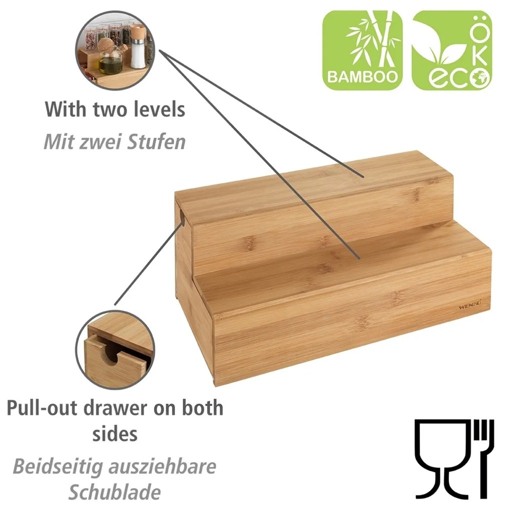 Wenko bambusz rendszerező kávéhoz és teához