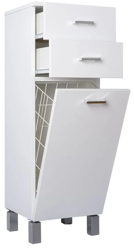 Viva STYLE fürdőszobai ÁLLÓSZEKRÉNY 100 szennyestartós - 2 fiók - 35 x 33 x 100 cm
