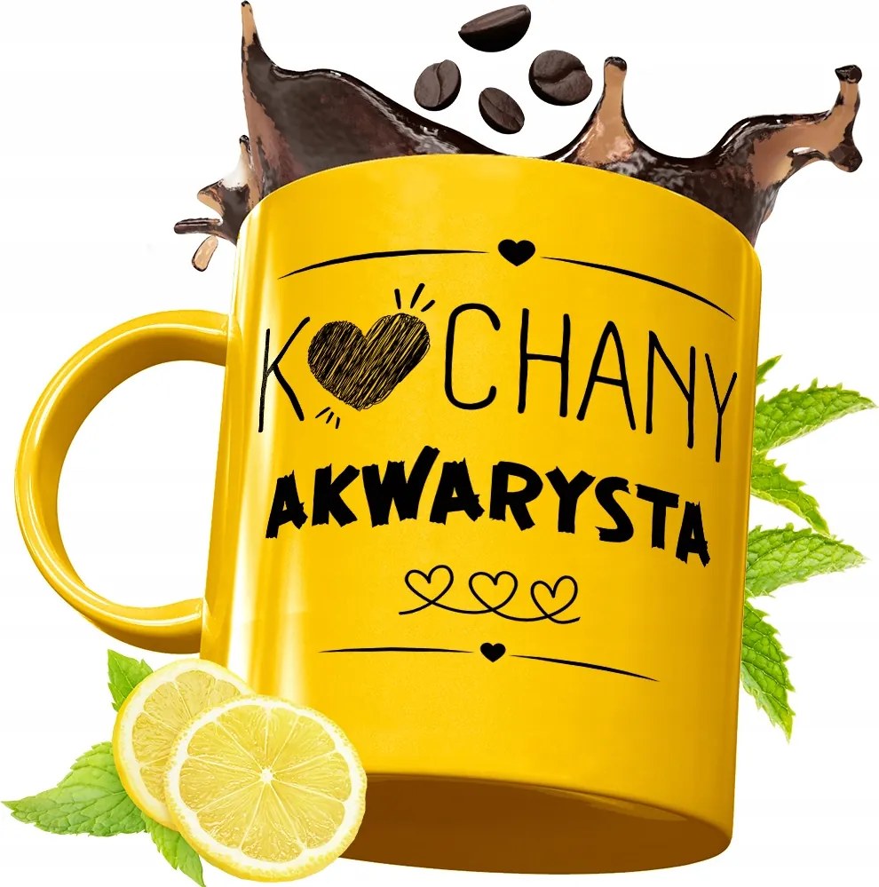 Prémium Arany Bögre Akvaristának Ajándék Nyomtatott Fotóval