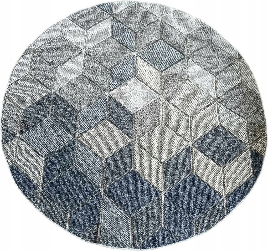 Kerek szőnyeg 160cm zsinóros hurok,külső-belső lapos