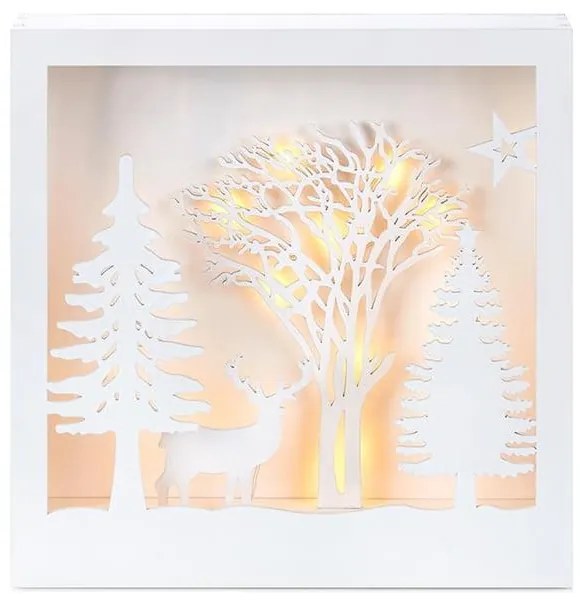 Fehér karácsonyi fénydekoráció Folkabo – Markslöjd