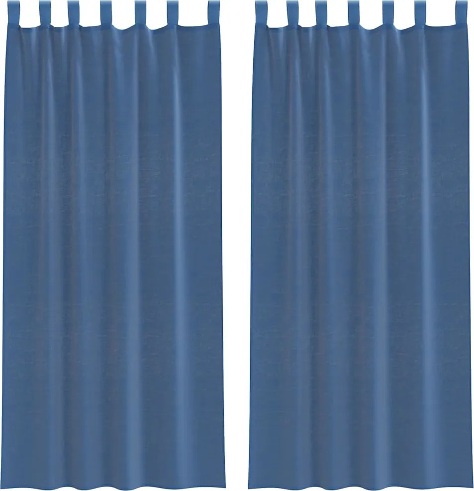 vidaXL 2 db királykék fátyolfüggönyök hurokkal 140x225 cm