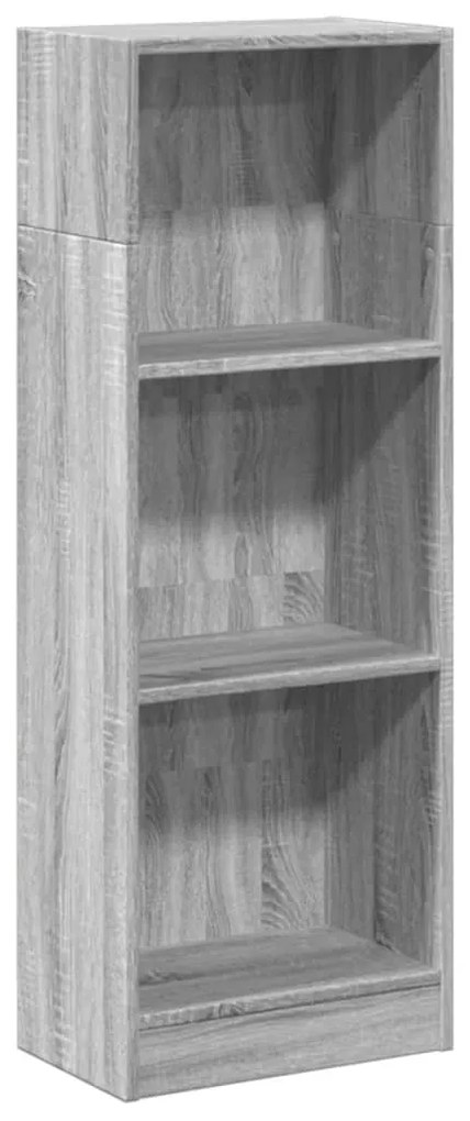 szürke sonoma színű szerelt fa könyvespolc 40 x 24 x 109 cm