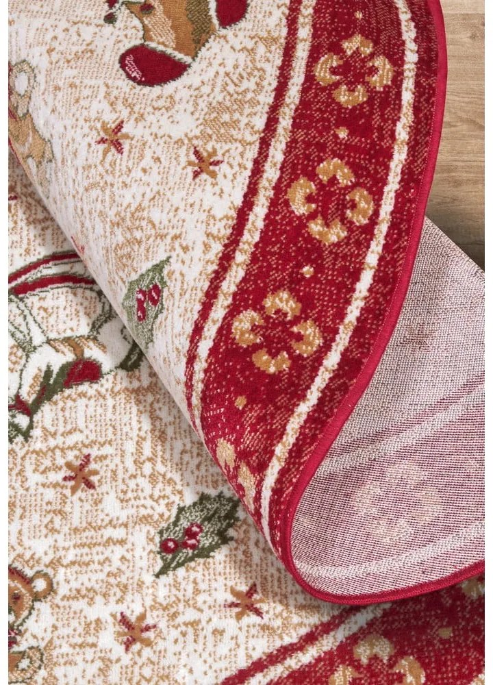 Piros pamutkeverék kerek szőnyeg karácsonyi mintával ø 200 cm Toy's Delight Red Christmas – Villeroy&amp;Boch