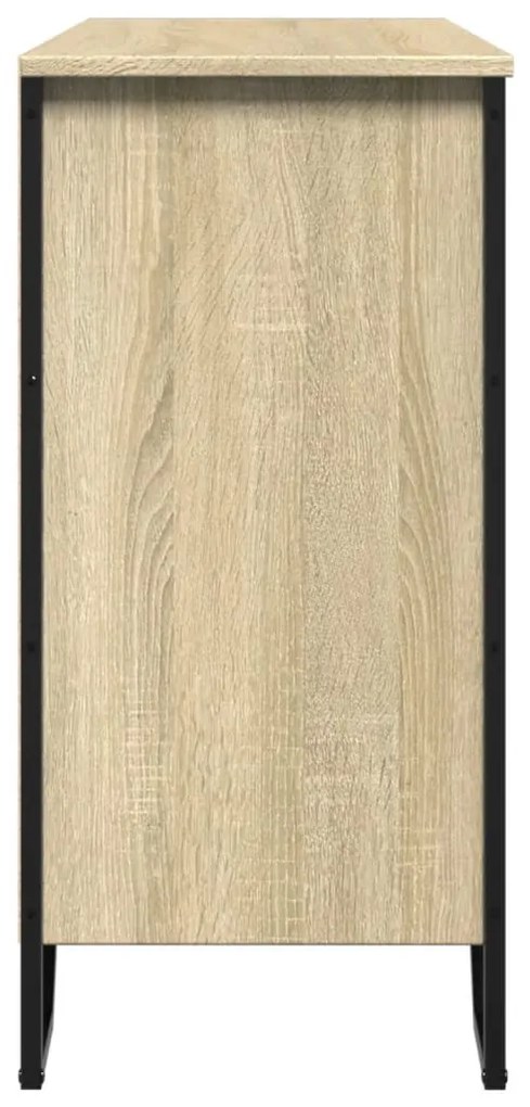 sonoma tölgy színű szerelt fa tálalóasztal 101 x 35,5 x 74,5 cm