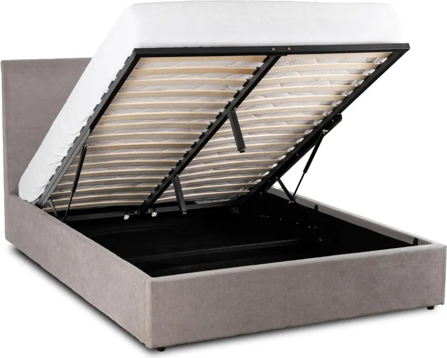 Łóżko 140x200 MARSYLIA z Pojemnikiem Szare