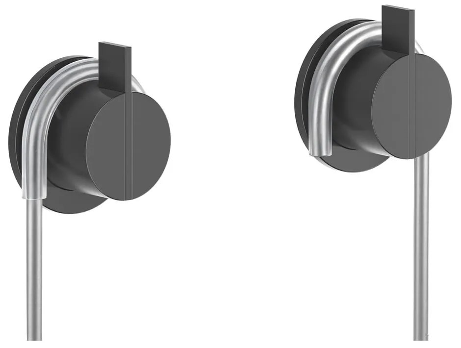 Ezüstszínű függő rozsdamentes acél fürdőszobai polc Origin – Metaltex
