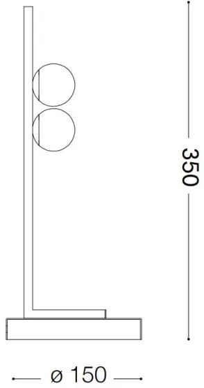 Ideal Lux - LED Asztali lámpa PING PONG 2xLED/3W/230V CRI 90 réz