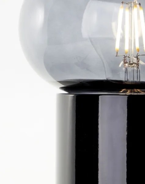 Brilliant - Asztali lámpa KNUT 1xE27/25W/230V fekete/átlátszó