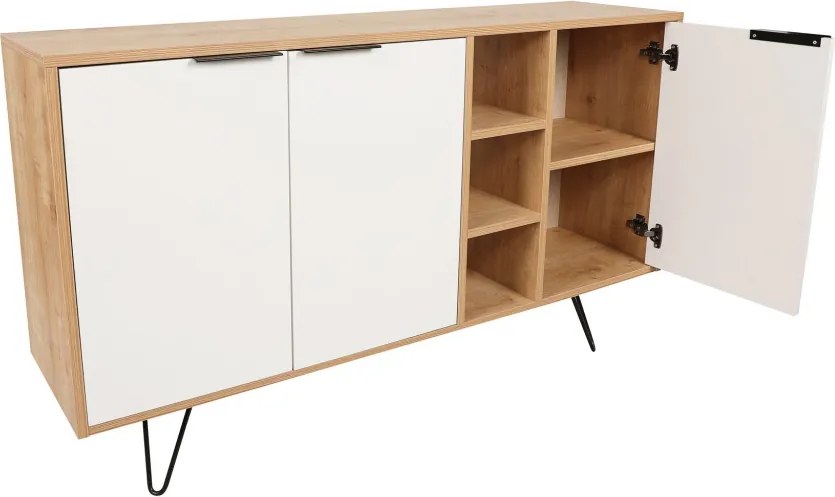 Clara Console - Oak, White