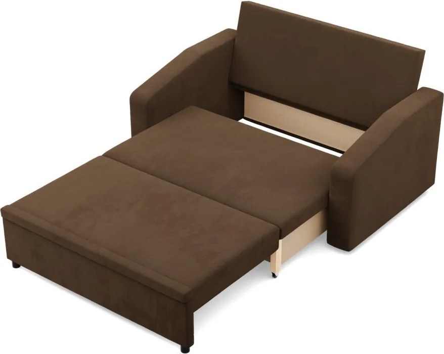 Zeus kanapé, szövet anyag, hab töltet, döntött kartámasz, barna