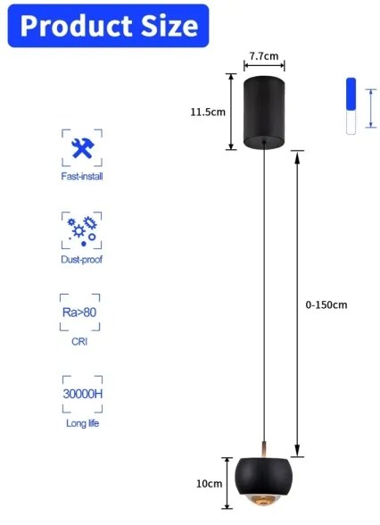 Immax NEO 07219L - LED dimmelhető DORMINE csillár 6W/230V matt fekete Tuya +DO