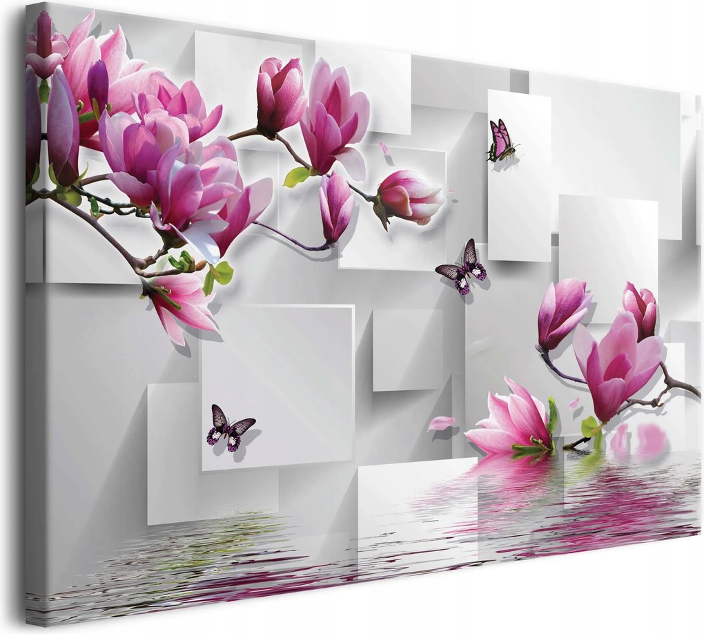 Modern 3D vászonkép hálószoba faliképek rózsaszín virágok