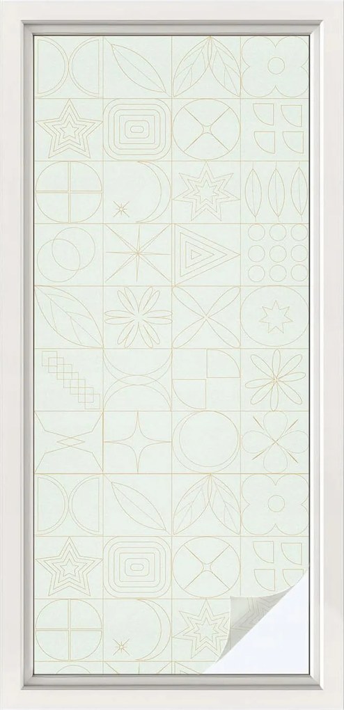 Ablakfólia öntapadós adatvédelem Geometrikus mozaik 50x116