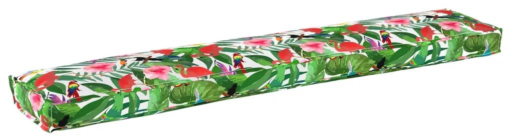 Pallet párnák padra 2 db Trópusi dzsungel 200x40x8 cm Oxford szövet