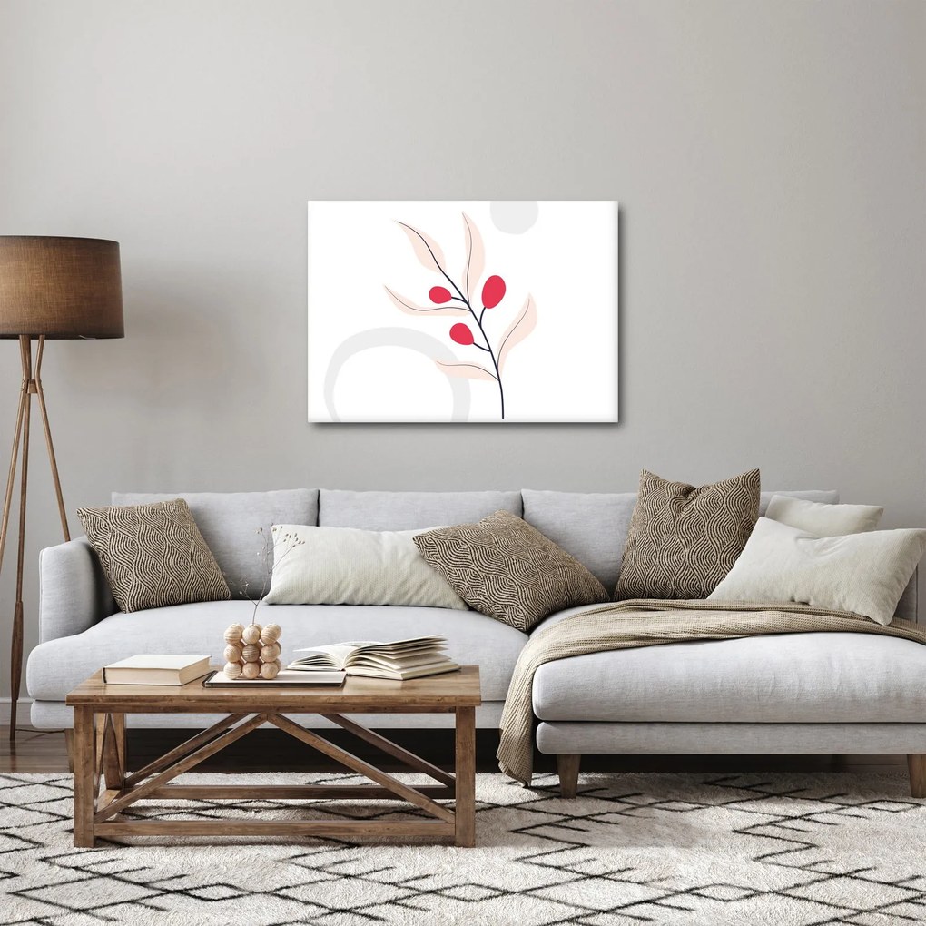 Kép - Rózsaszín virágos absztrakció N⁰3 (70x50 cm)
