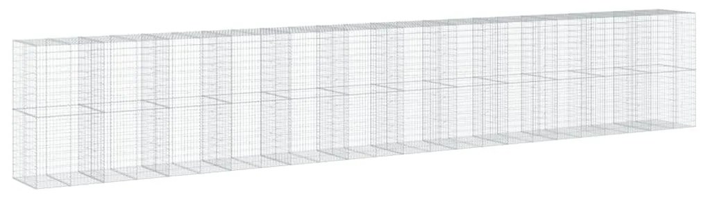 horganyzott vas gabion kosár fedéllel 1200 x 100 x 200 cm