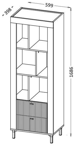 Regál Mossana MO4 (fehér). 1096829