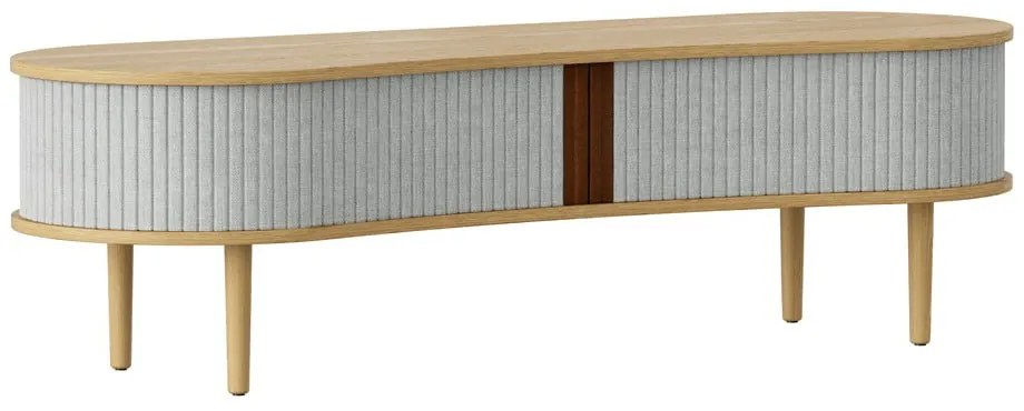 Szürke-natúr színű TV-állvány tölgyfa dekorral 140x40 cm Audacious – UMAGE