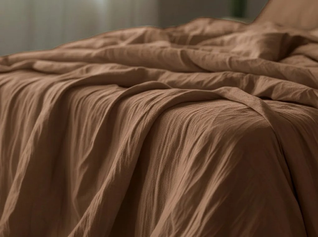 Musselin ágynemű MUSSARI világosbarna Ágyneműhuzat mérete: 70 x 90 cm | 140 x 200 cm