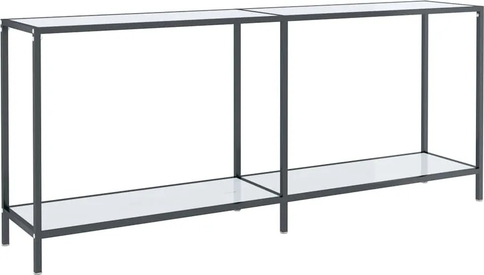vidaXL fehér edzett üveg tálalóasztal 180 x 35 x 75,5 cm