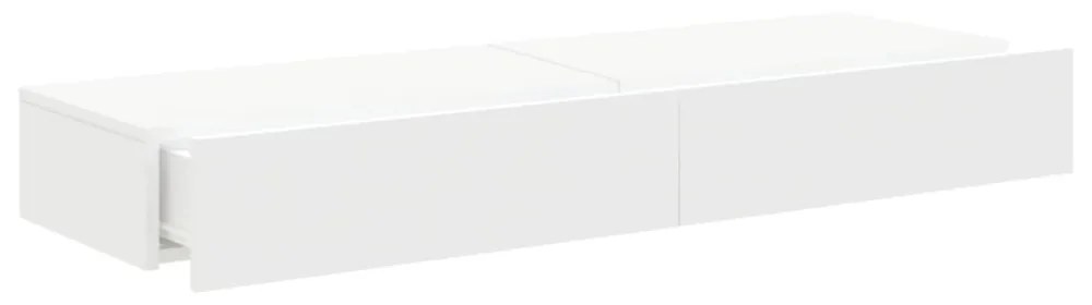 2 db fehér TV-szekrény LED-lámpákkal 60x35x15,5 cm