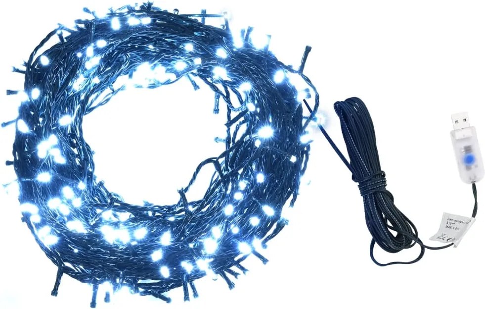 vidaXL hideg fehér 400 LED-es kültéri/beltéri fényfüzér 40 m