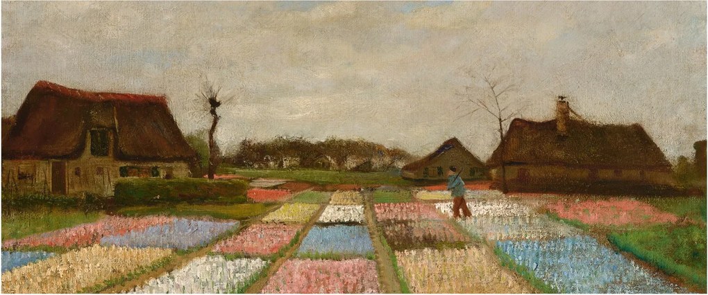 Kép - Vincent van Gogh, Flower Beds in Holland, reprodukciók (120x50 cm)