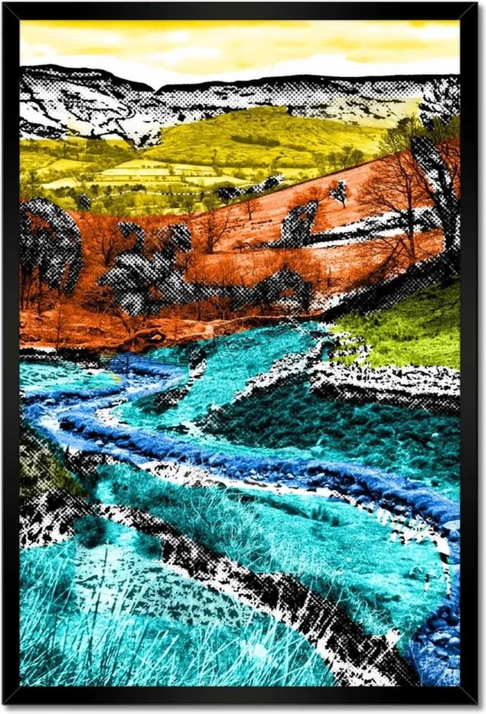 Poszterek keretben 40x60 Tájkép képregény stílusban