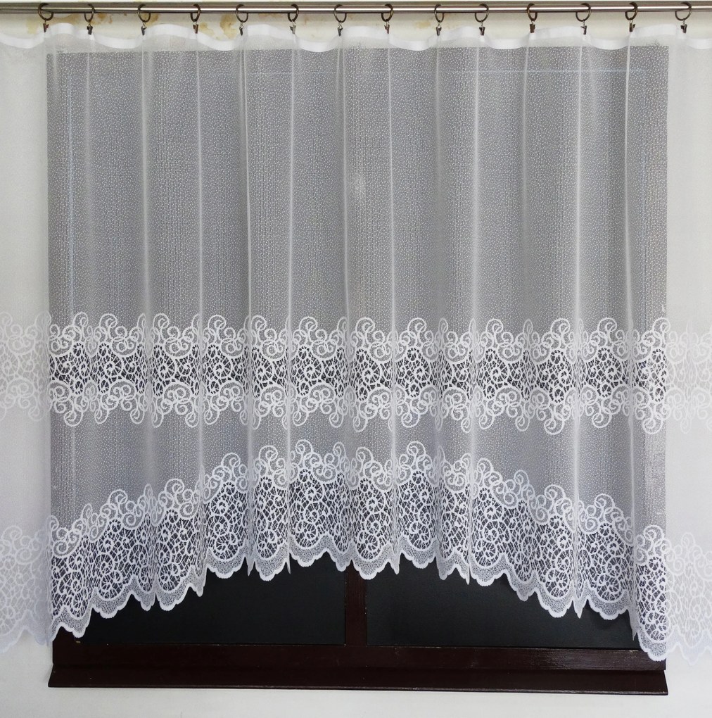 Mg Függöny 962/511 Fehér Ív 300X130 got Sk szalaggal