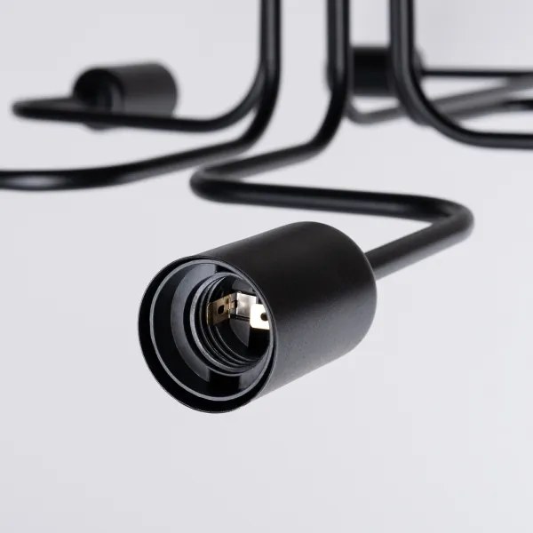 Sollux SL.1447 - Felületre szerelhető csillár VECTOR 6xE27/15W/230V fekete