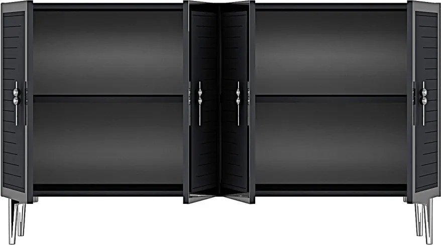 Tuna komód, antracit-ezüst, 120 cm – TR555CHM1378