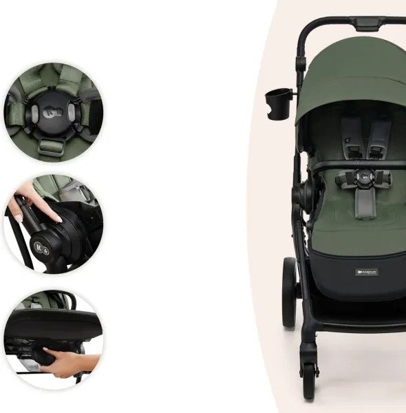 KINDERKRAFT SELECT - YOXI sportbabakocsi, Mystic zöld