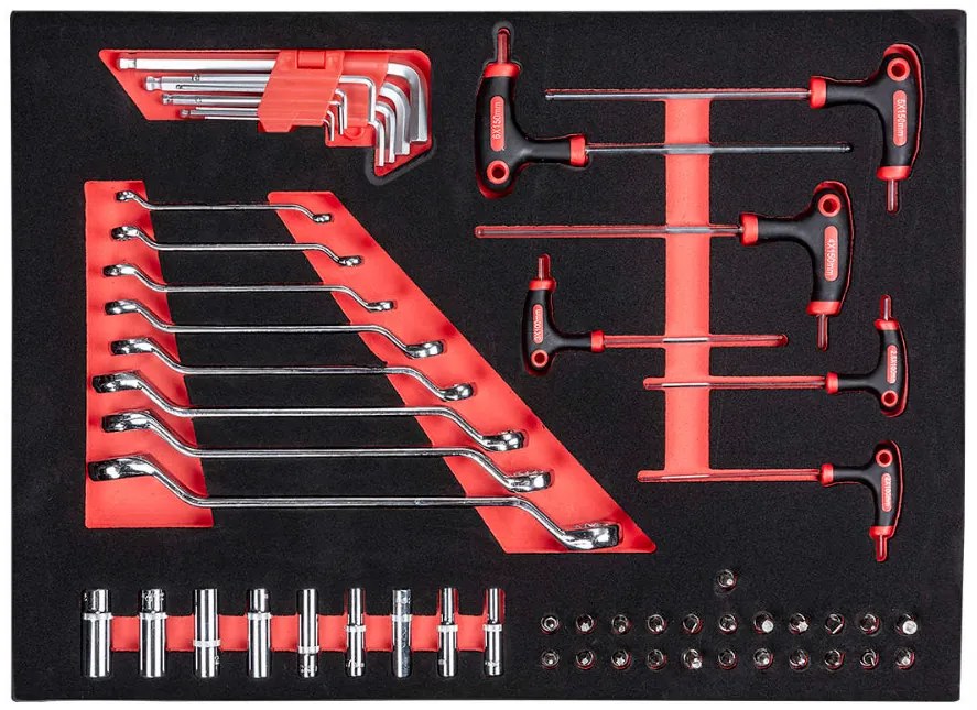 Professzionális műhely kocsi / szekrény szerszámokkal 196db REDATS - 7 fiók Red/Black