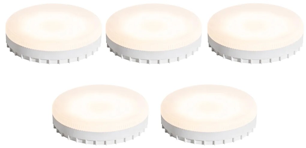 Set van 5 GX53 dimbare LED lampen 7W 750 lm 3000K