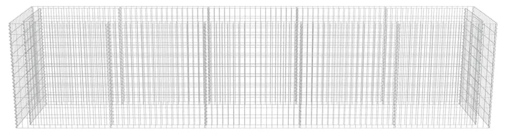 Horganyozott acél gabion magaságyás 450 x 90 x 100 cm