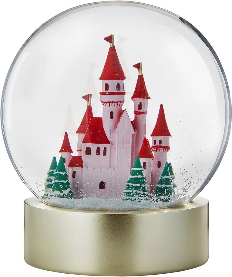 CASTLE óriás világító hógömb 23 cm , kastély