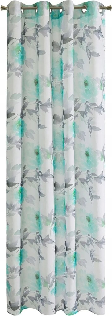 Függöny készre szerelve Briana 140x250 Eurofirany türkiz/acél