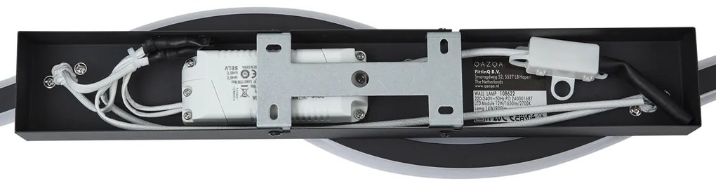 Design fali lámpa fekete 3 fokozatban dimmelhető 2-lámpás - Bummy