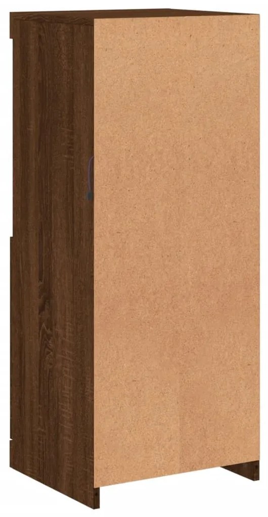 barna tölgy színű tálalószekrény LED-ekkel 41 x 37 x 100 cm