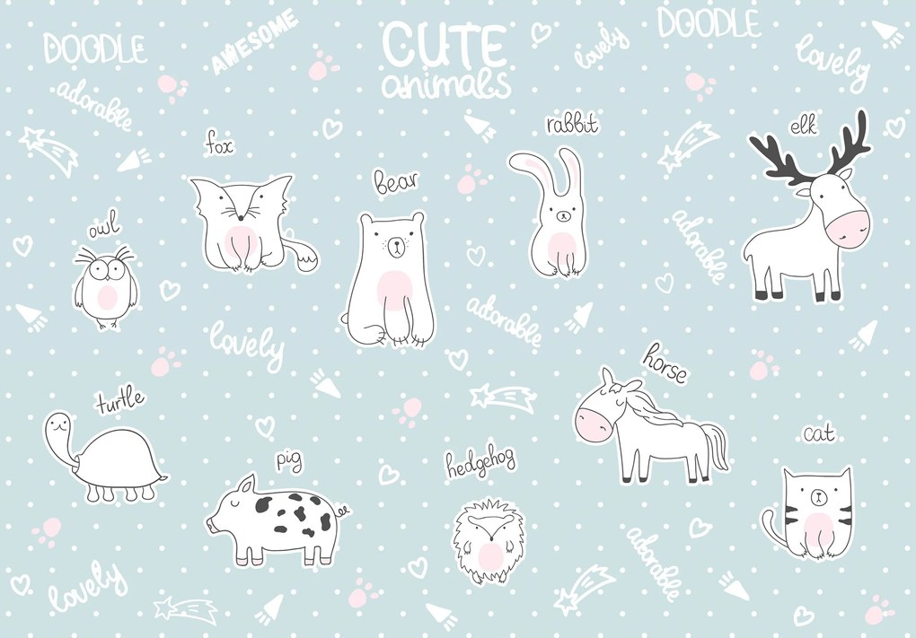 Fotótapéta Tapéta Állatok Gyerekeknek 312 x 219