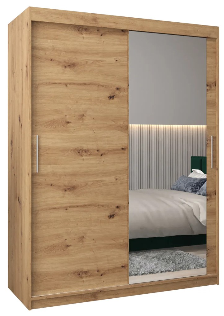 Ruhásszekrény 150 cm Toki 2 (artisan tölgy + artisan tölgy). 1064995