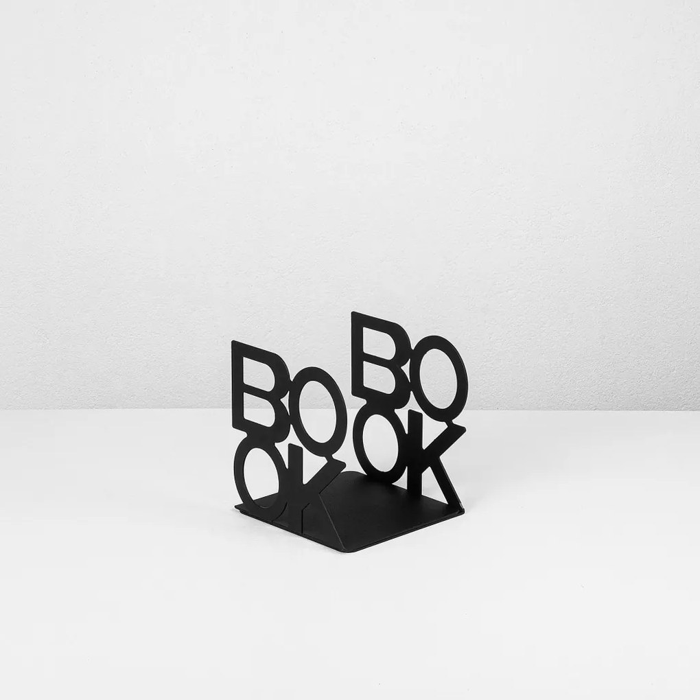 Kitap fém könyvtámasz, fekete, 13,5×13 cm