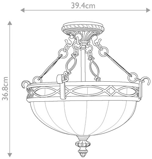 Feiss FE-DRAWING-ROOM-SFC - Felületre szerelhető csillár  DRAWING ROOM 2xE27/60W/230V
