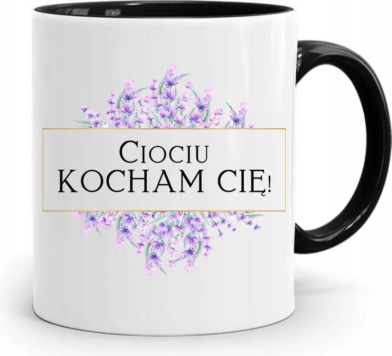 Bögre Fekete Ajándék Néni Szeretlek! fényképes nyomattal